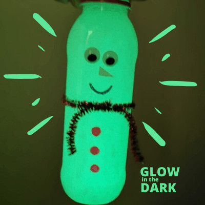 Image for Glow in the Dark Sensory Bottle: Glowman the Snowman!