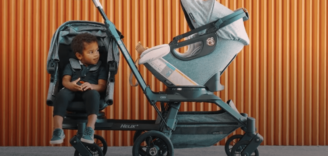 baby boy with uppababy stroller