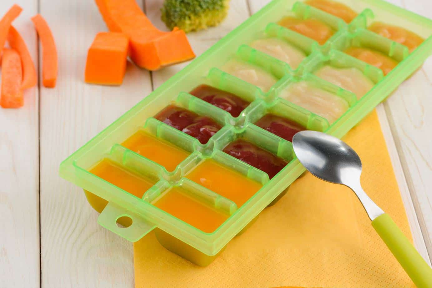food storage container for baby with veggies