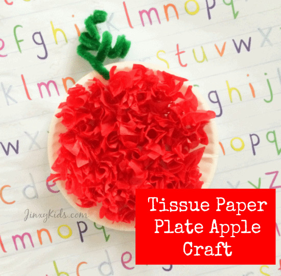 Image for Tissue Paper Plate Apple Craft