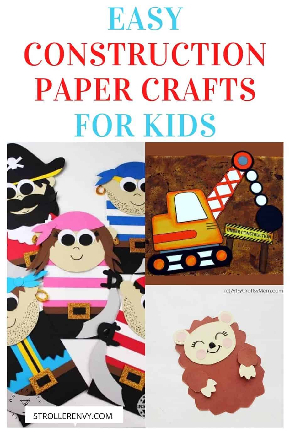 23 Quick And Easy DIY Construction Paper Crafts For Kids