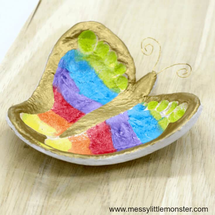 clay footprint ring dish