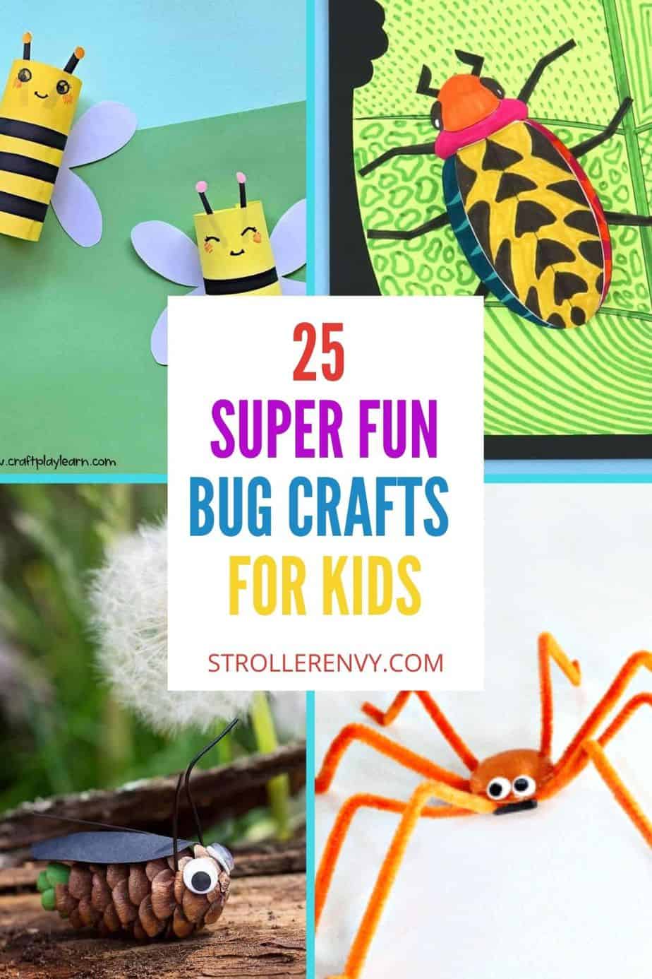 bug crafts for kids pin collage