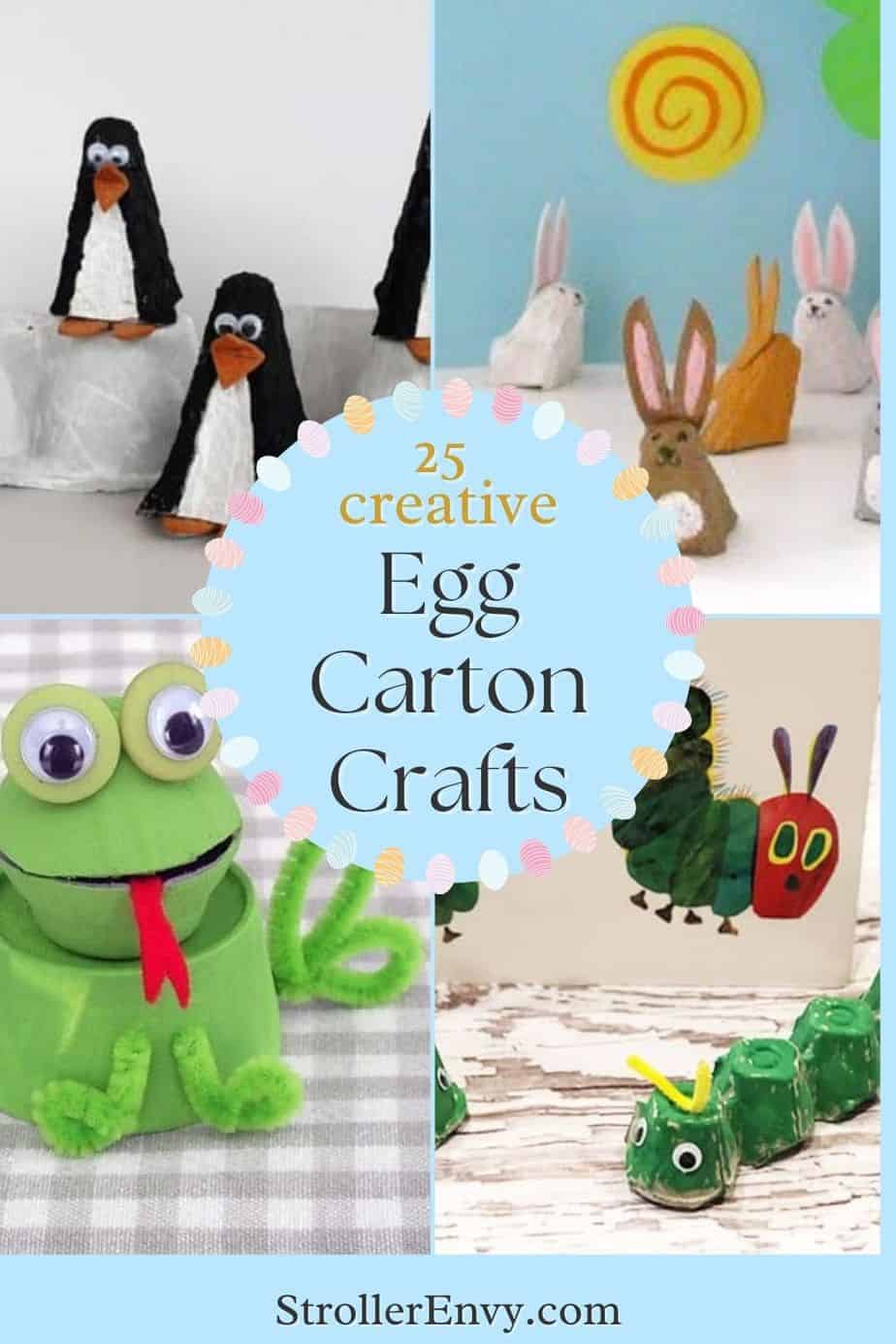 egg carton crafts collage