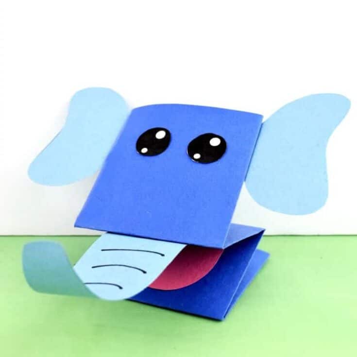 Image for Printable Elephant Paper Puppet 