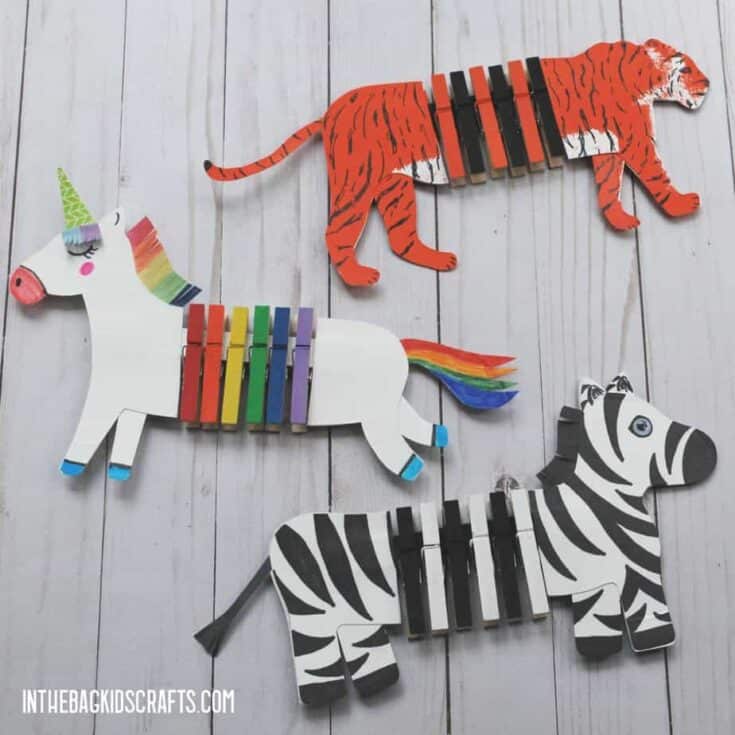 Image for 3 Clothespin Animal Crafts