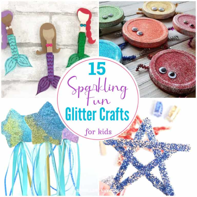 15 Sparkling Fun Glitter Crafts for Kids That They'll Love