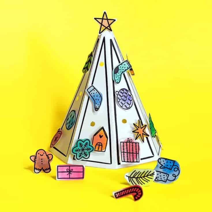 Image for Make: A 3D Paper Advent Tree with Pop-In Ornaments