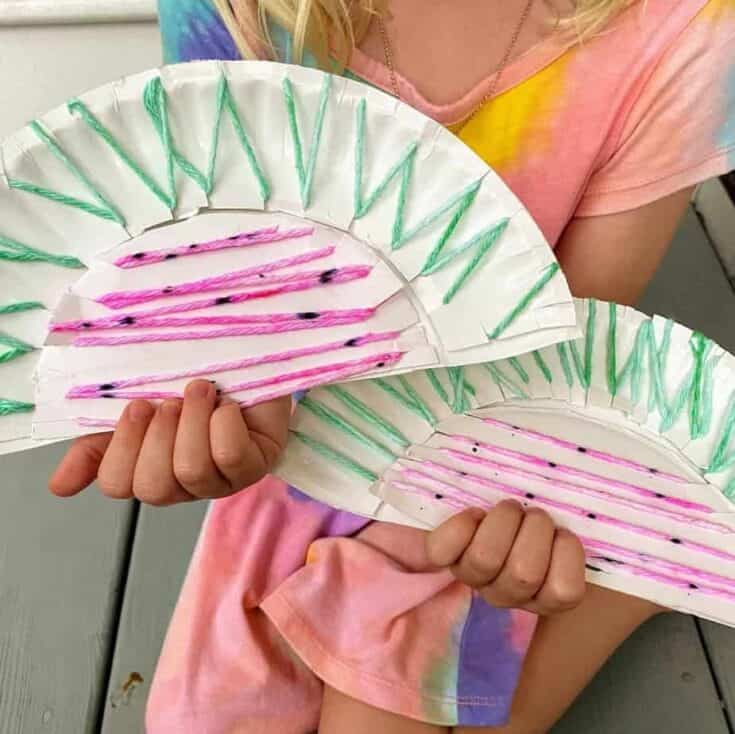Image for Paper Plate Watermelon Yarn Craft