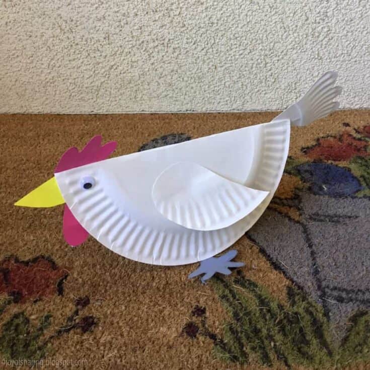Image for Paper Plate Chicken Craft - Cock a doodle doo
