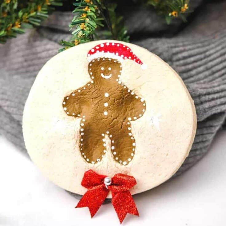 Image for Gingerbread Man Salt Dough Paw Print Decoration
