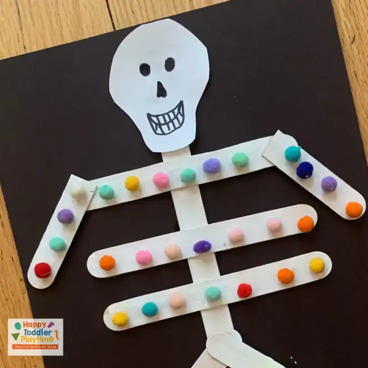 Image for Pom Pom Skeleton Craft for Kids