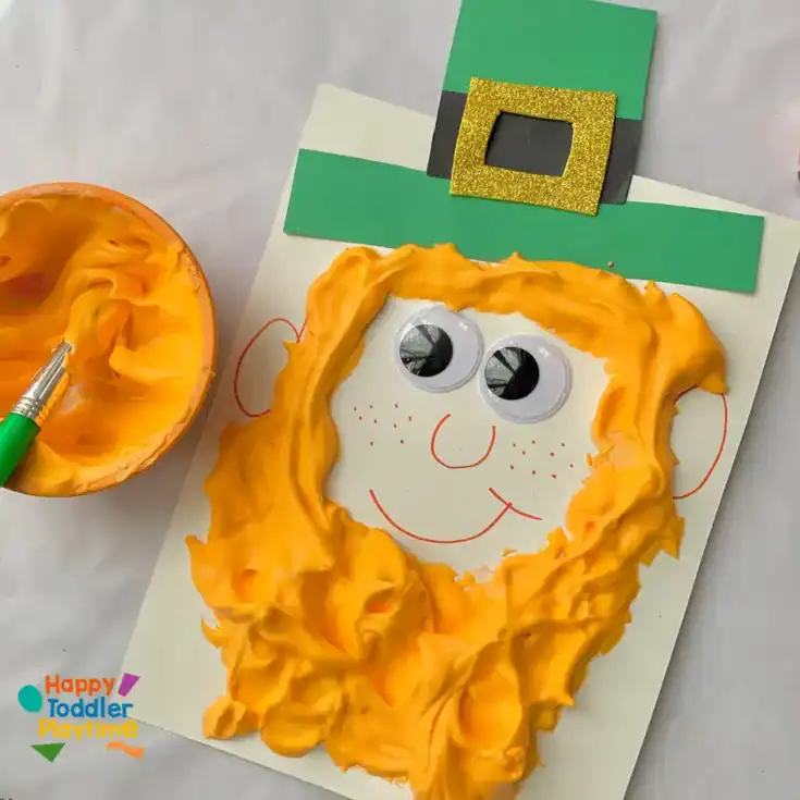 Image for Adorable Puffy Paint Leprechaun Craft for Kids