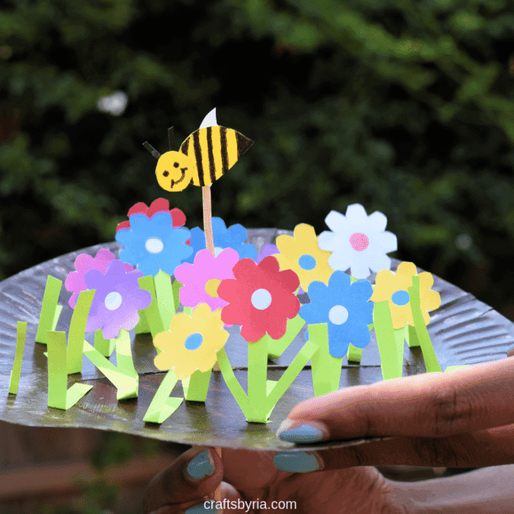 Image for Fun Spring Paper Plate Garden and Bee Craft