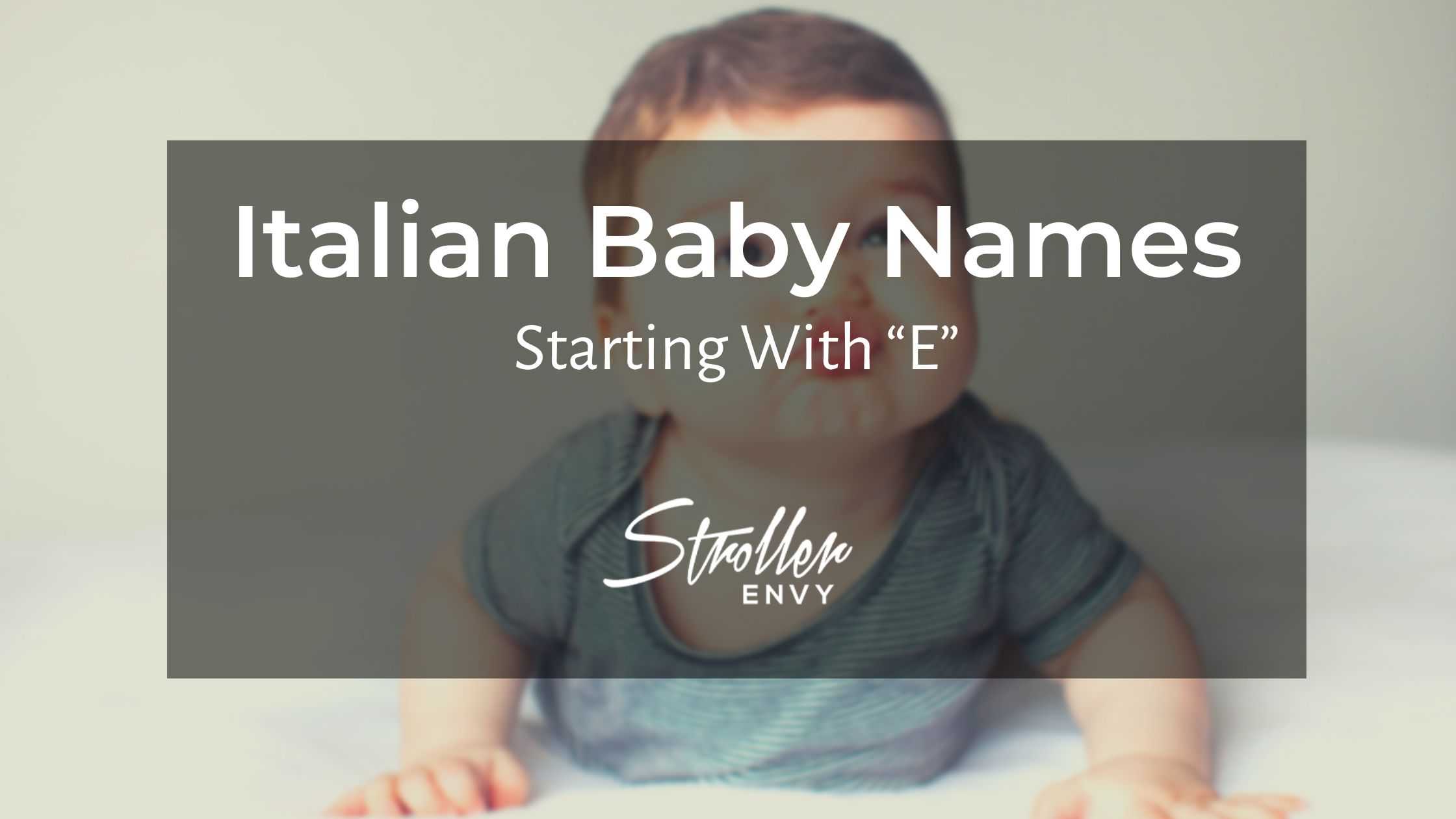 italian baby girl names starting with E