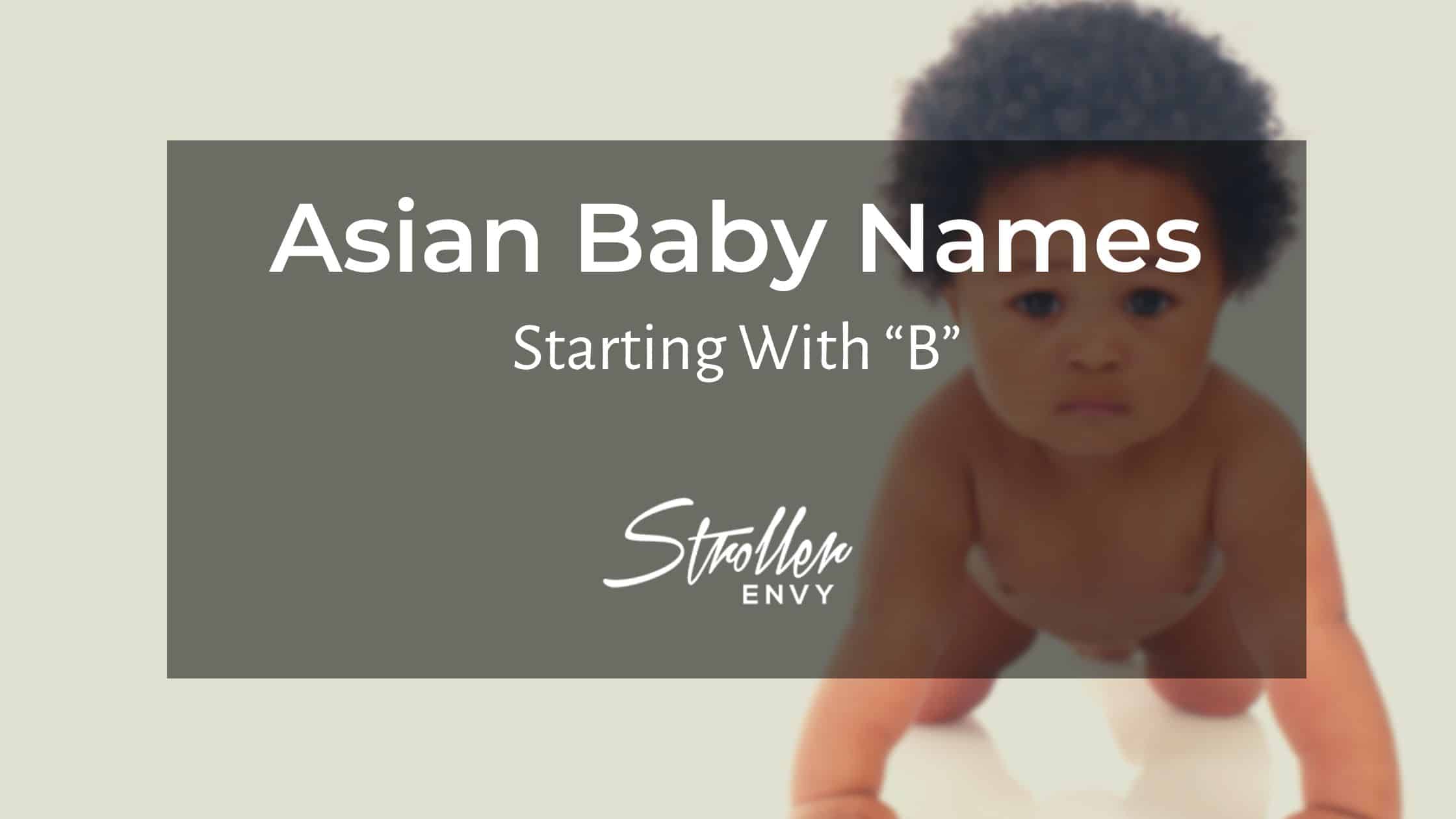 Asian Baby Boy Names Starting with B