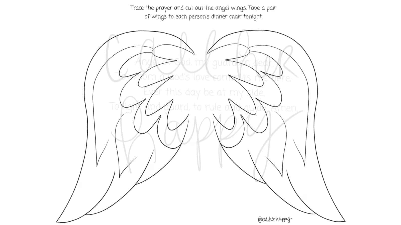 Angel Wings Craft Printable