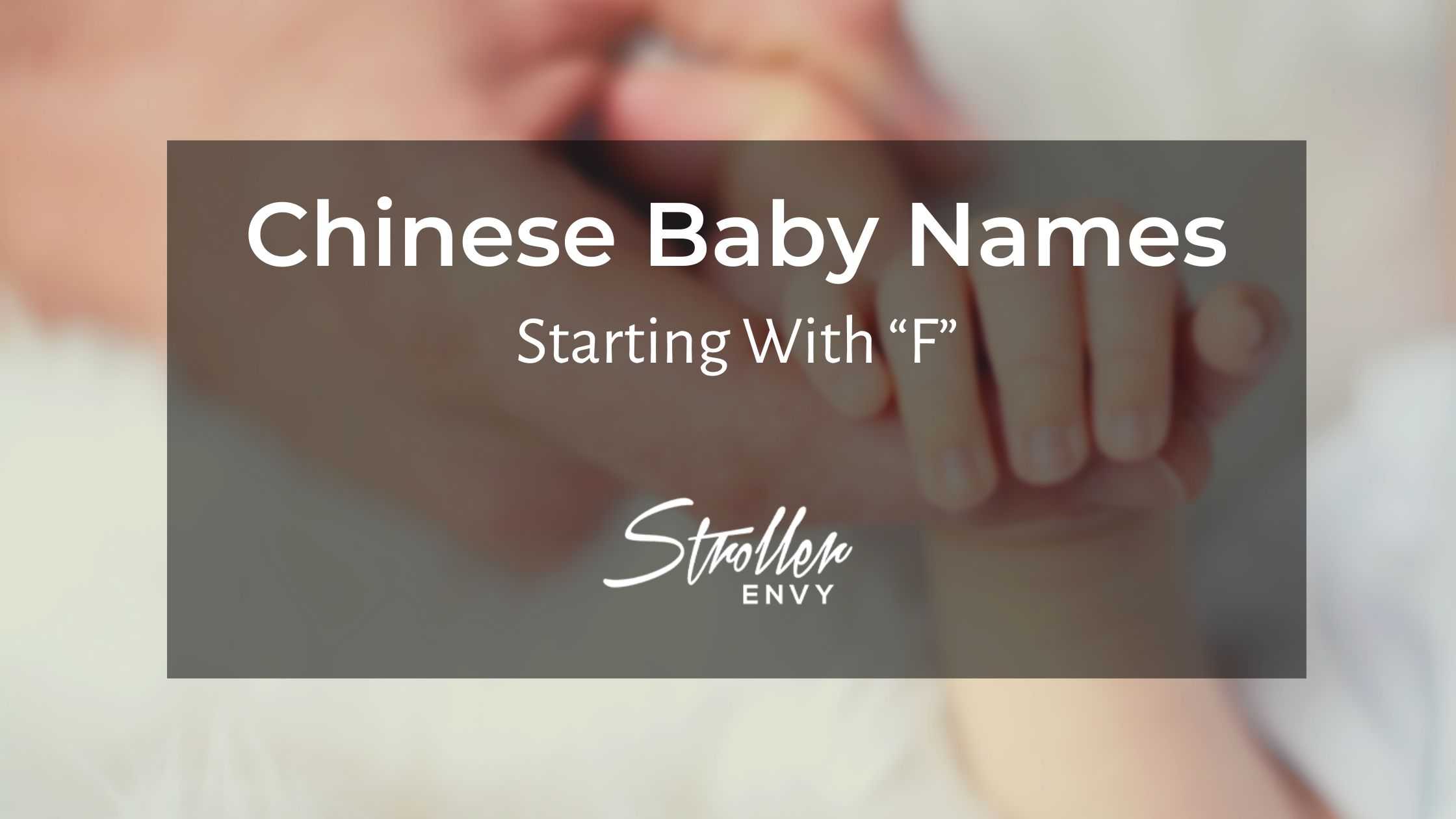 Chinese Baby Boy Names Starting with F