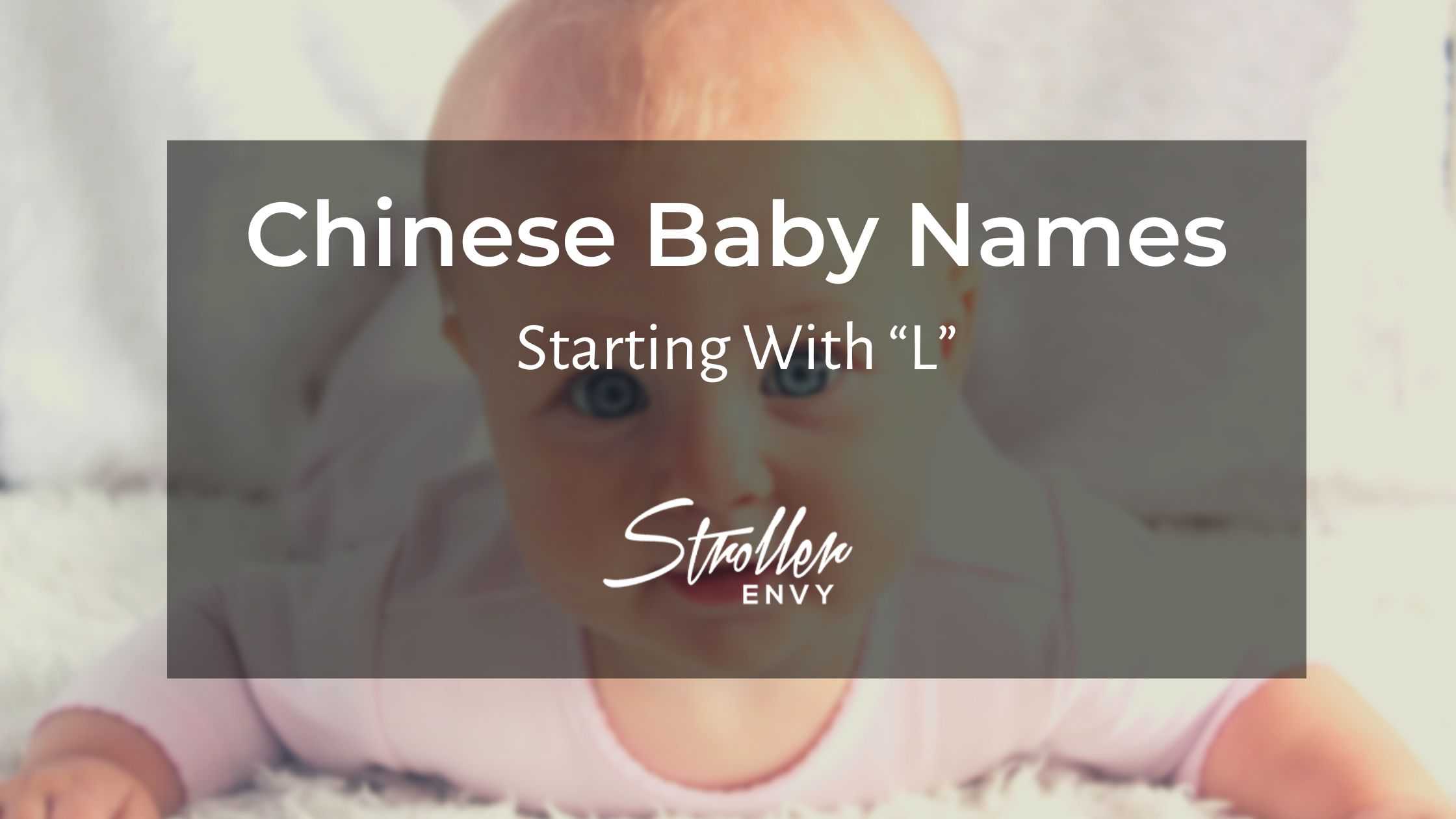 Chinese Baby Boy Names Starting with L