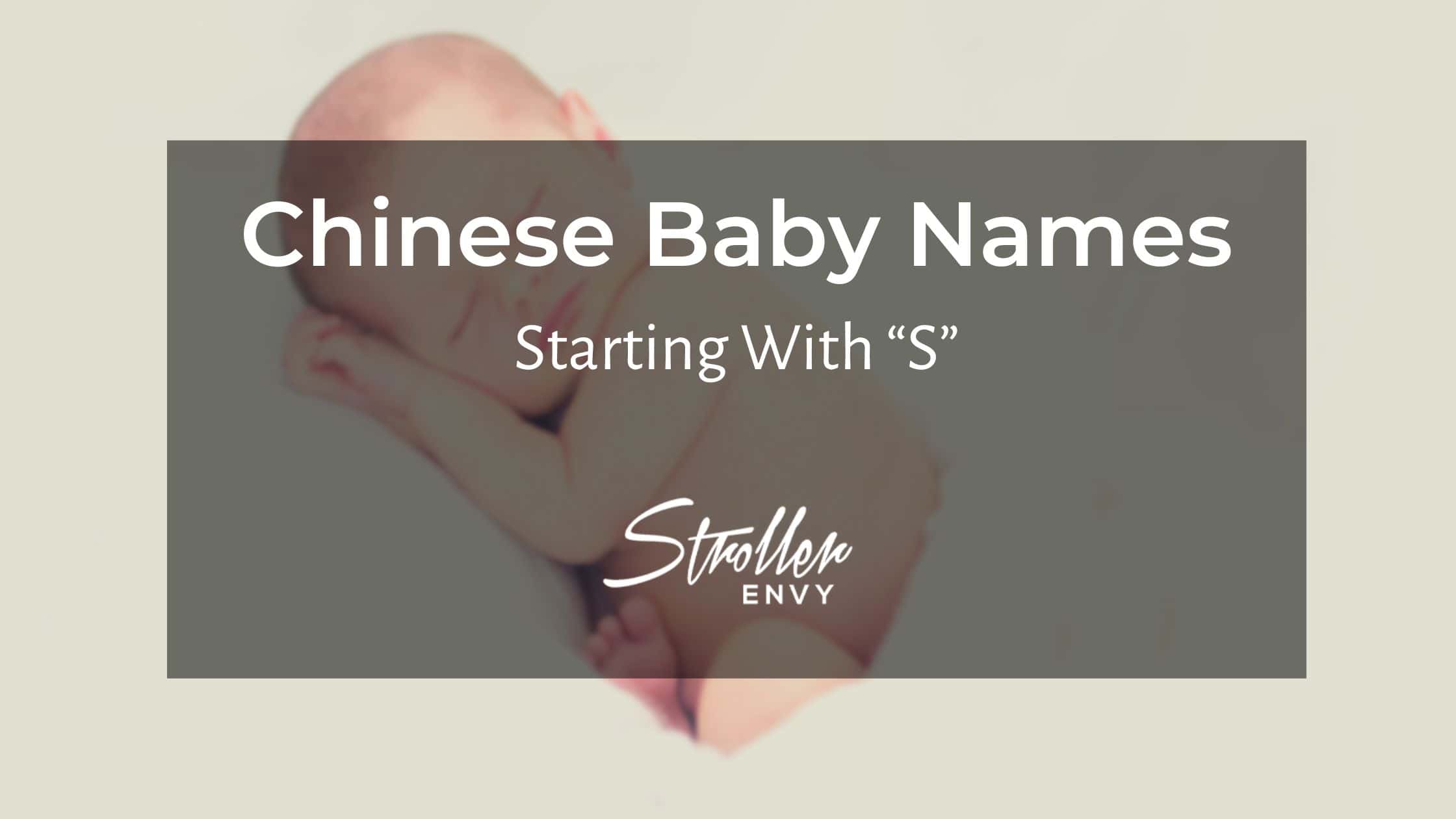 Chinese Baby Girl Names Starting with S