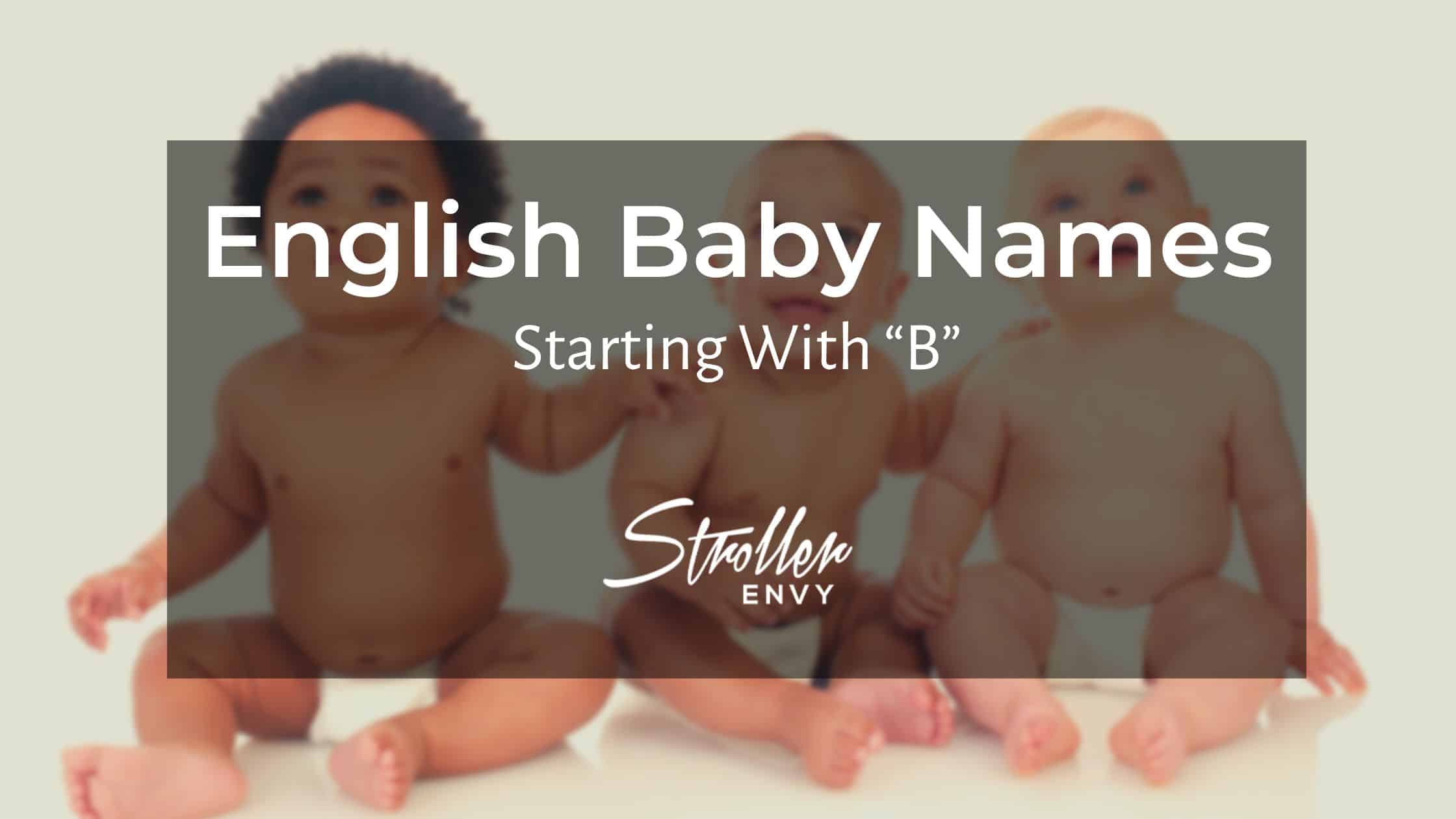 English baby boy names starting with B