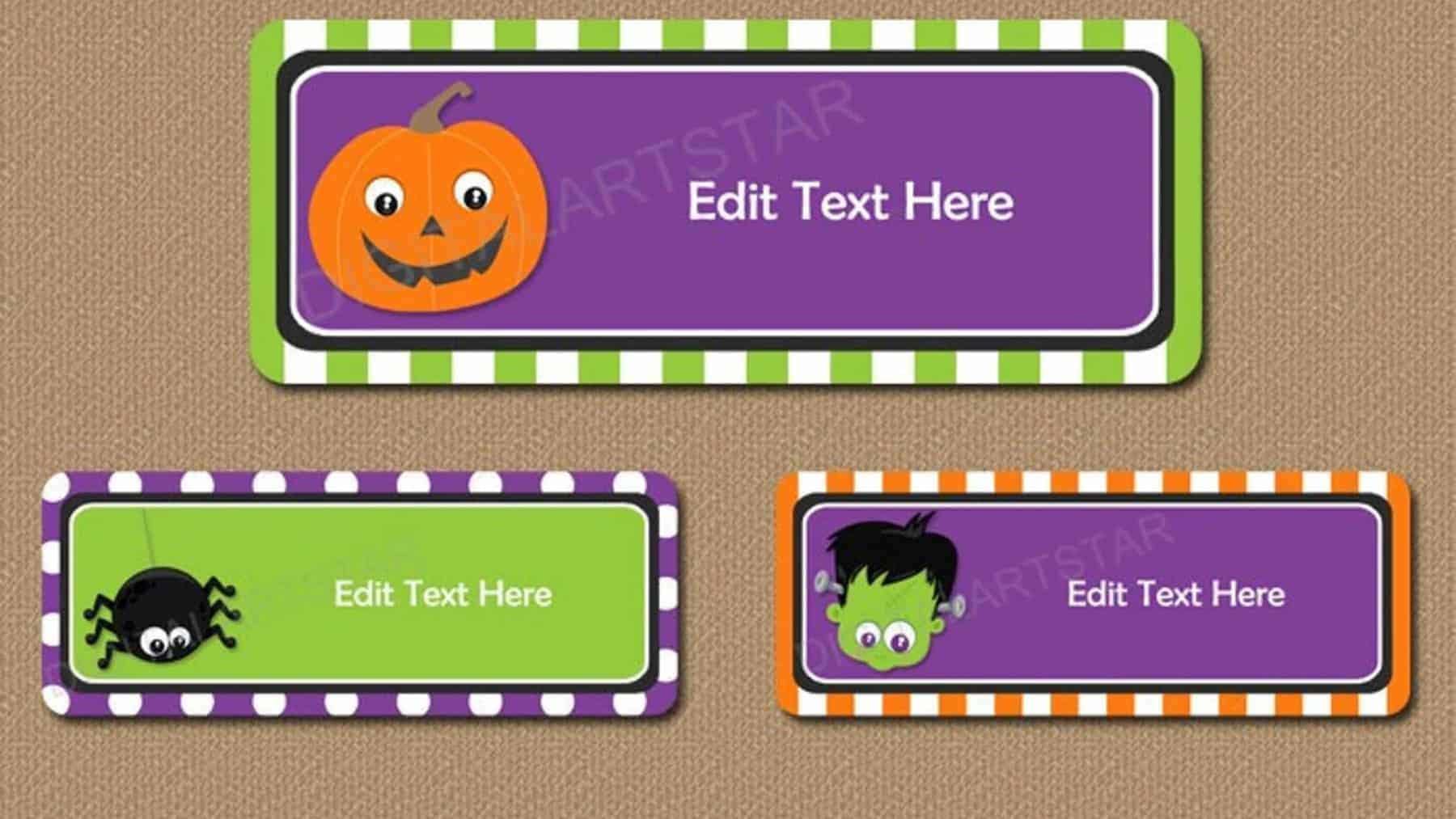 Editable Halloween-Themed Address Labels