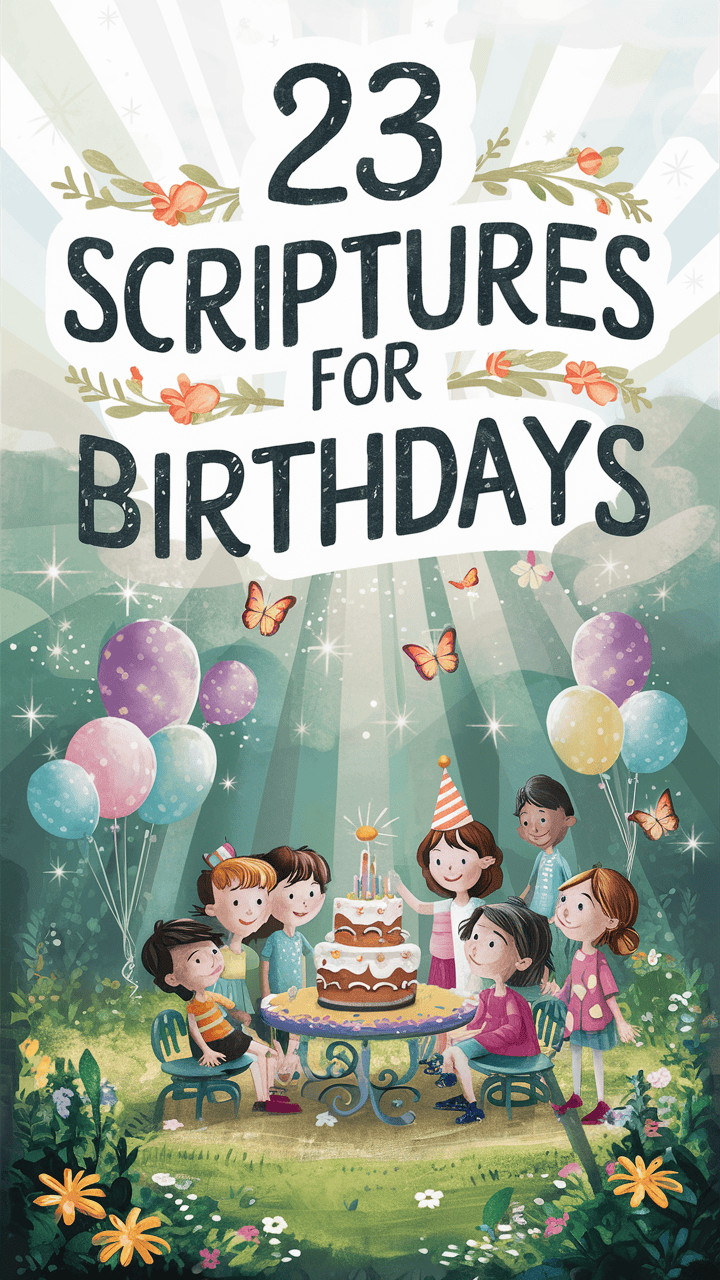 23 Scriptures for Birthdays: Celebrating God’s Blessings and Promises