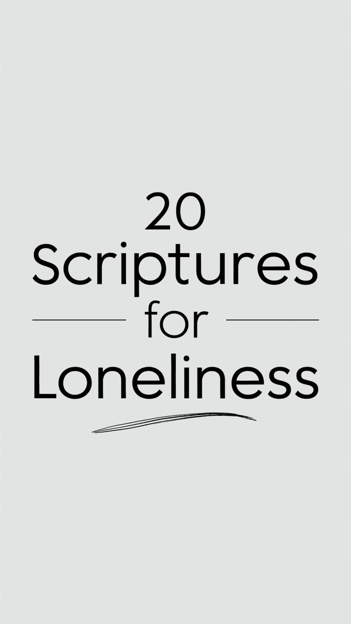Bible Verses for When You Feel Lonely