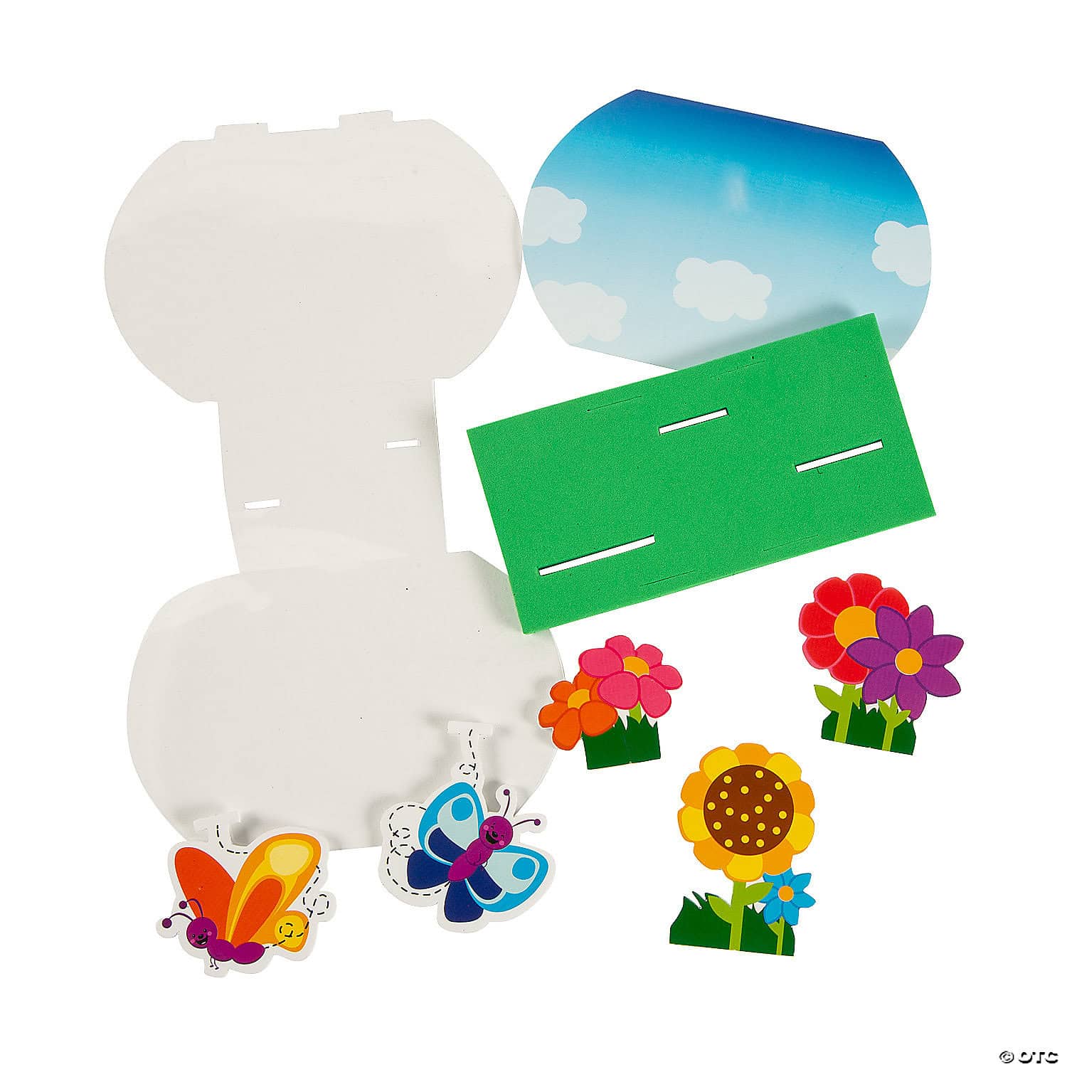 3D Spring Flower Bed & Butterflies Craft Kit