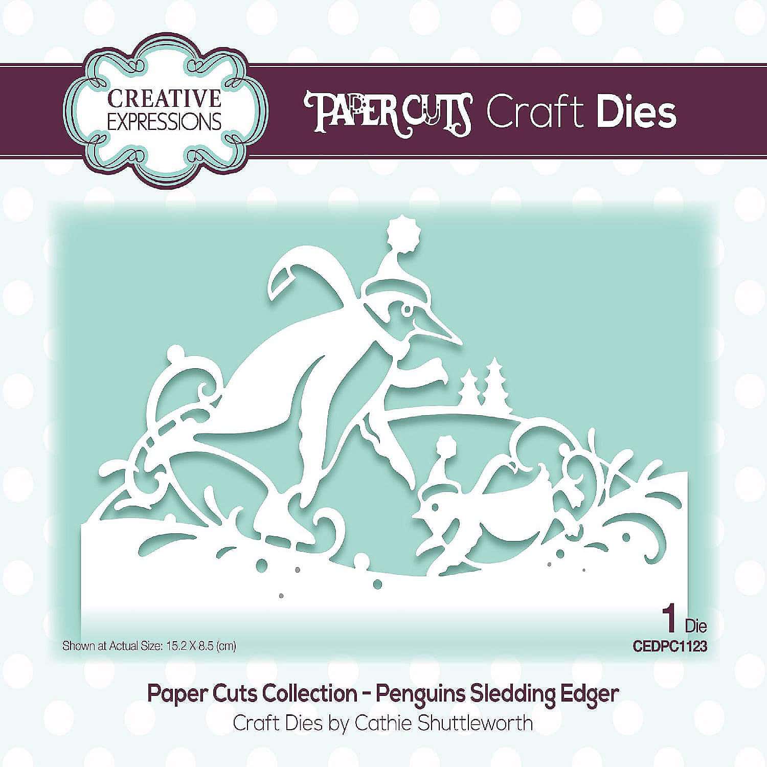 Sledding Penguins Craft Die