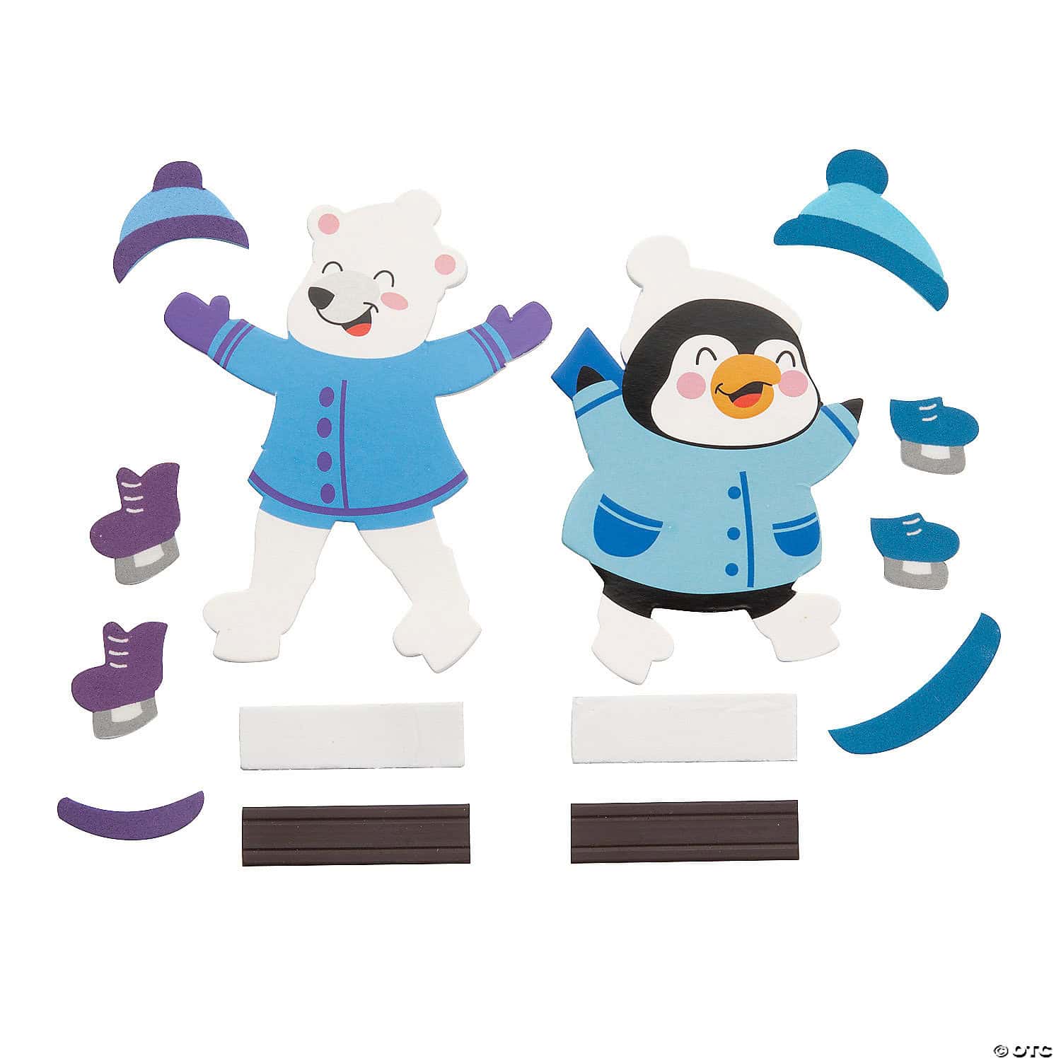 Ice Skating Animal Decorative Magnets