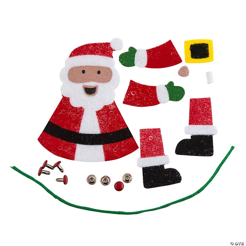 Jointed Santa Ornament Kit