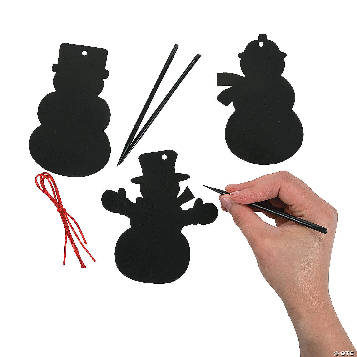 Magic Scratch Snowman Ornaments