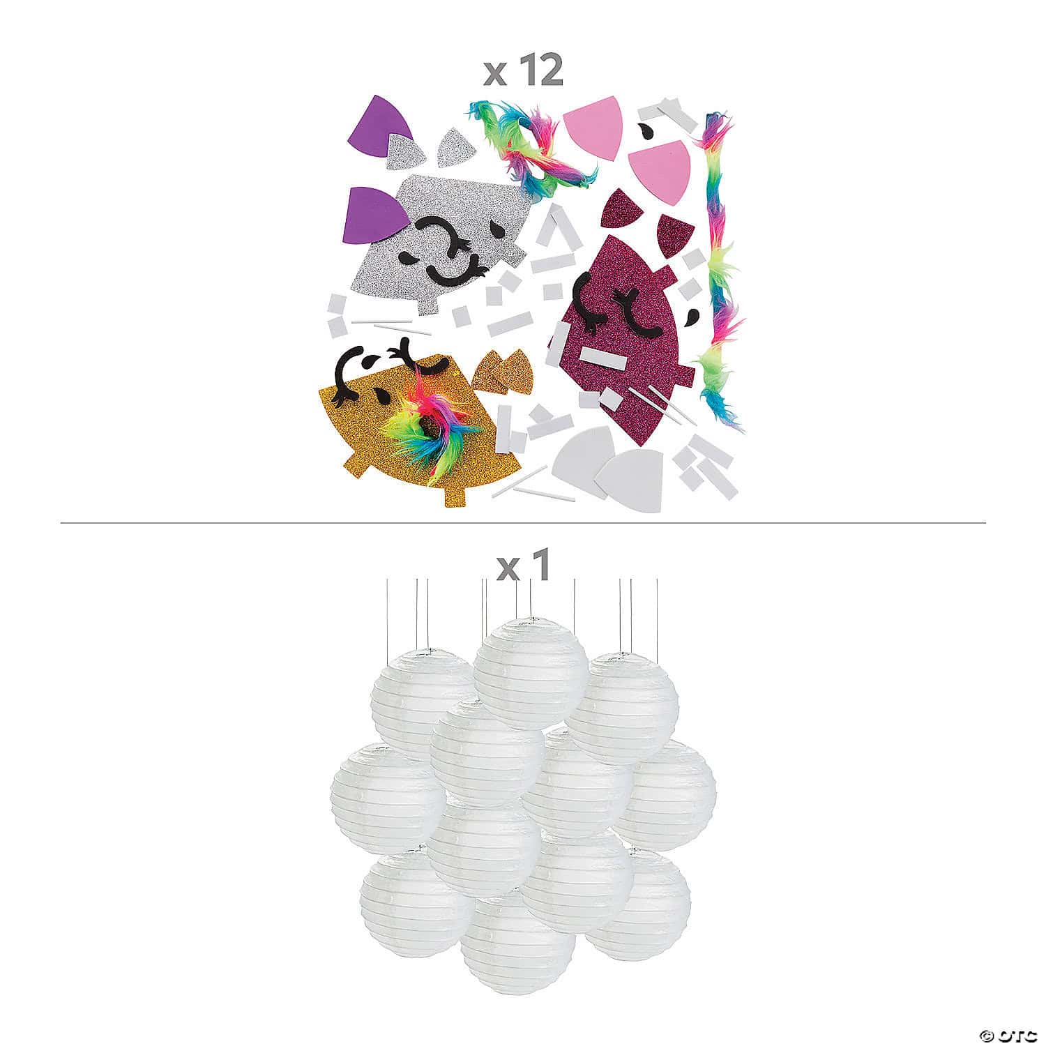 Unicorn Party Lanterns Set