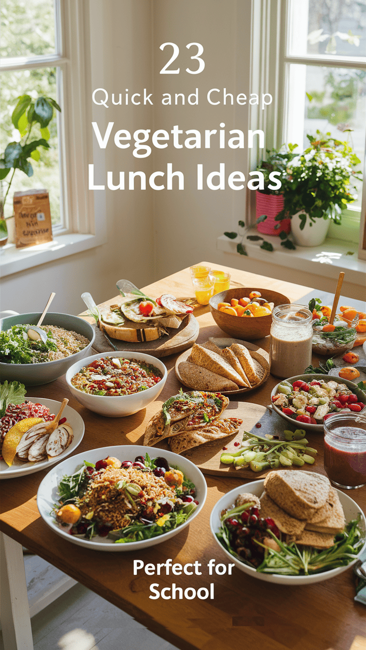 23 Quick and Cheap Vegetarian Lunch Ideas Perfect for School