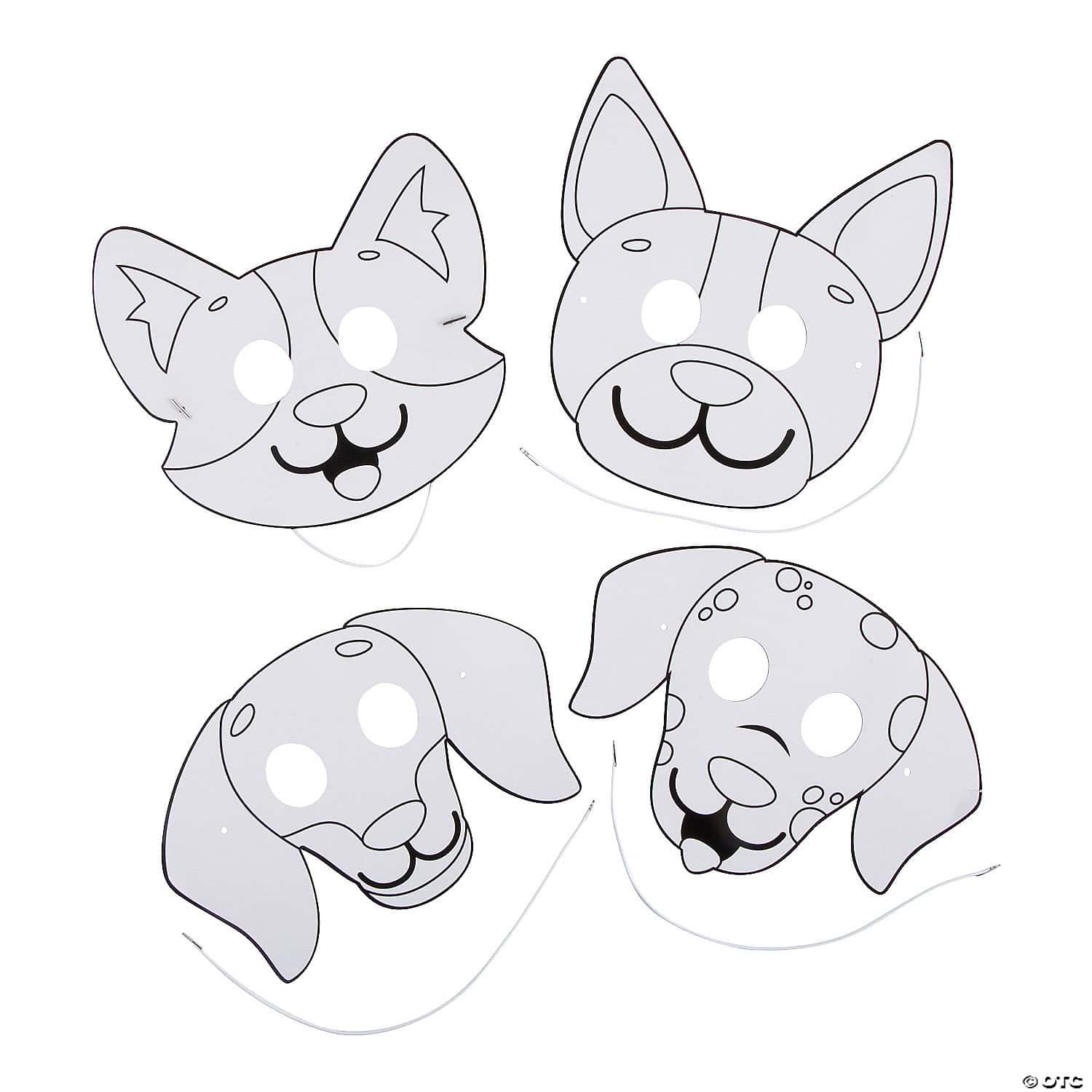 Color Your Own Fun Dog Masks