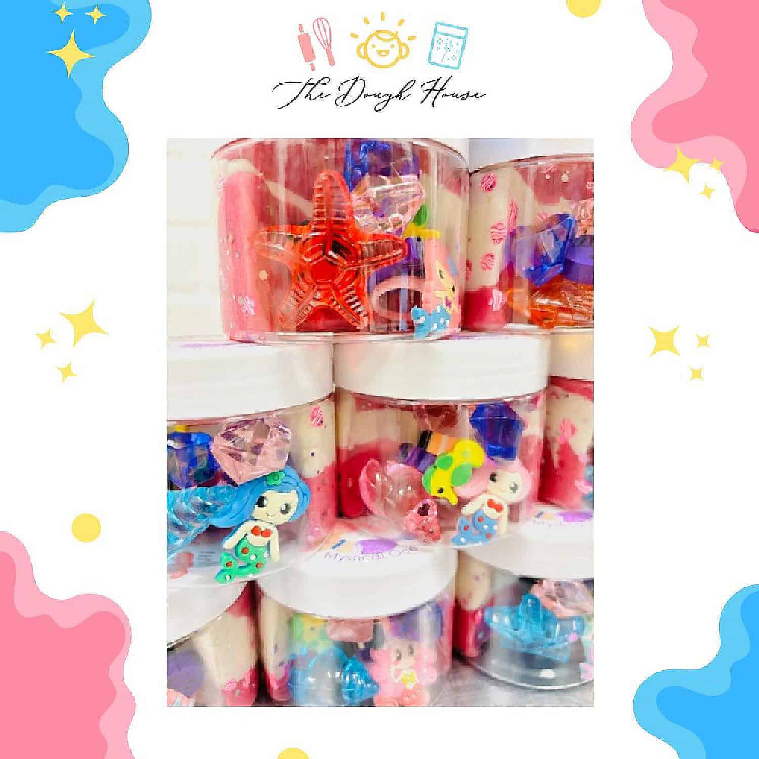 Magical Dough Mermaid Jars