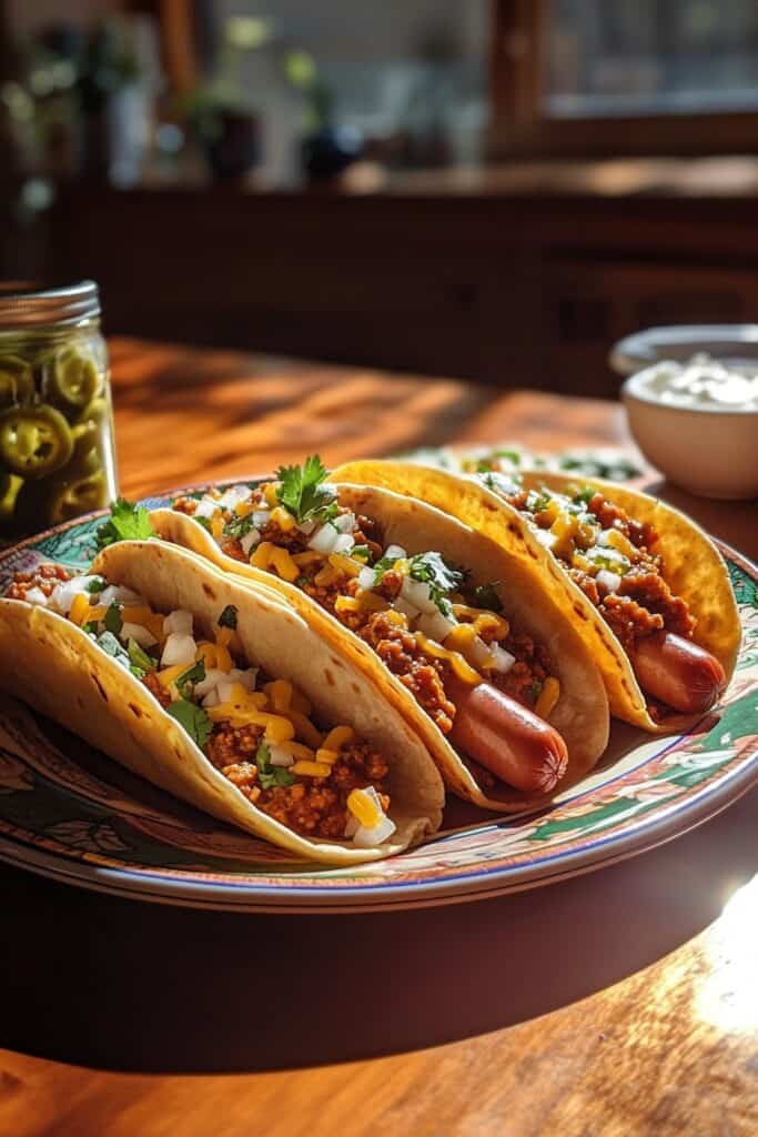 Turn Taco Night Upside Down with These Chili Cheese Dog Tacos 3