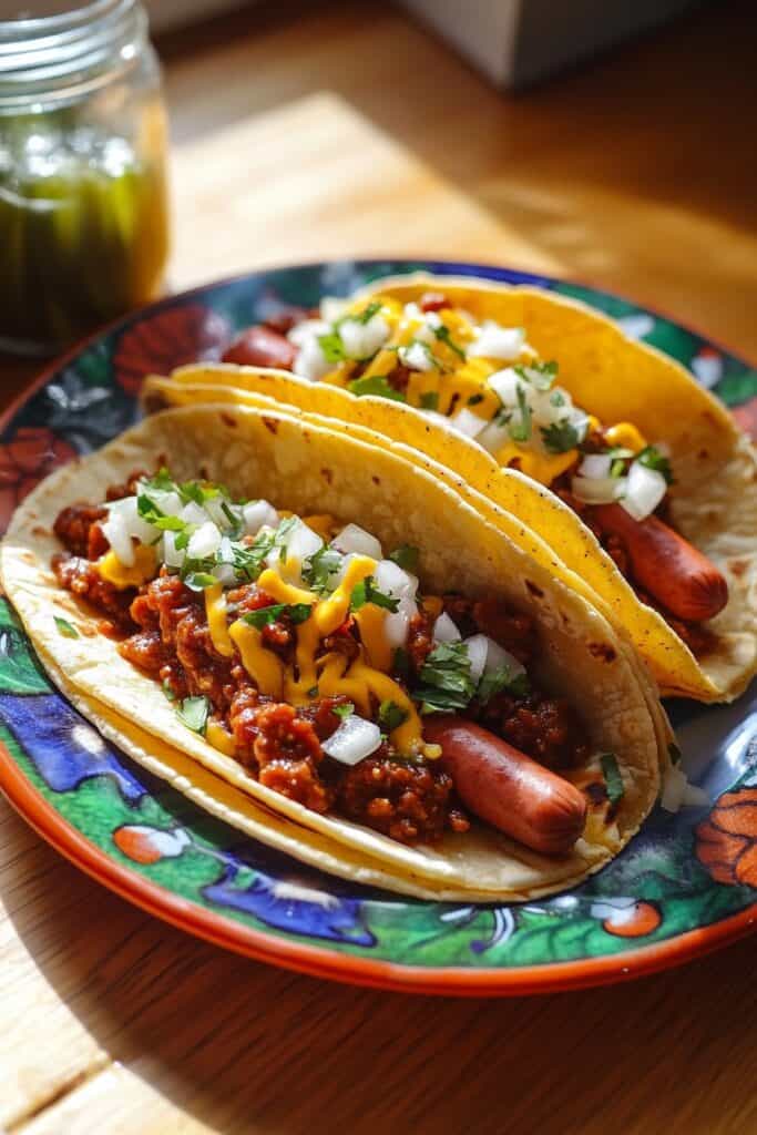 Turn Taco Night Upside Down with These Chili Cheese Dog Tacos 2