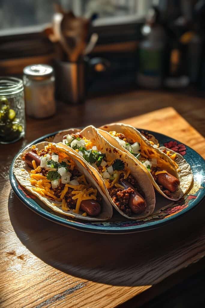 Turn Taco Night Upside Down with These Chili Cheese Dog Tacos