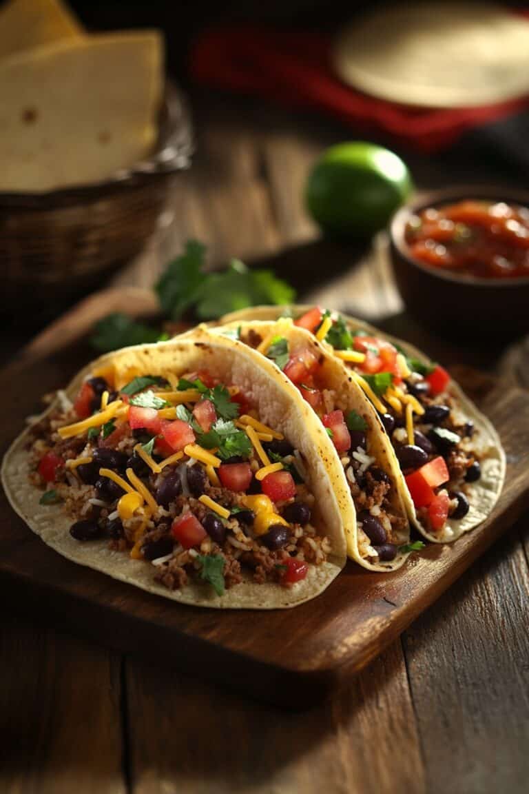 These Tex-Mex Ground Beef and Rice Tacos Are a Family Dinner Game Changer!