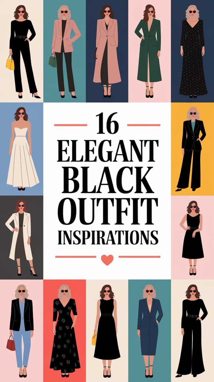16 Black Outfit Ideas for Mysterious Elegance: Elevate Your Style with Chic Looks