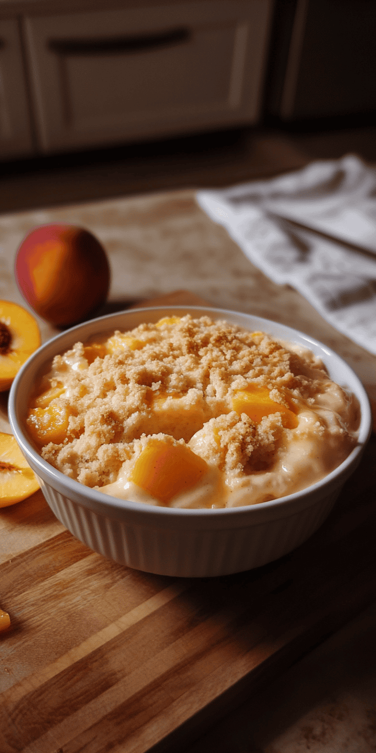 Ninja Creamie Peach Cobbler A La Mode