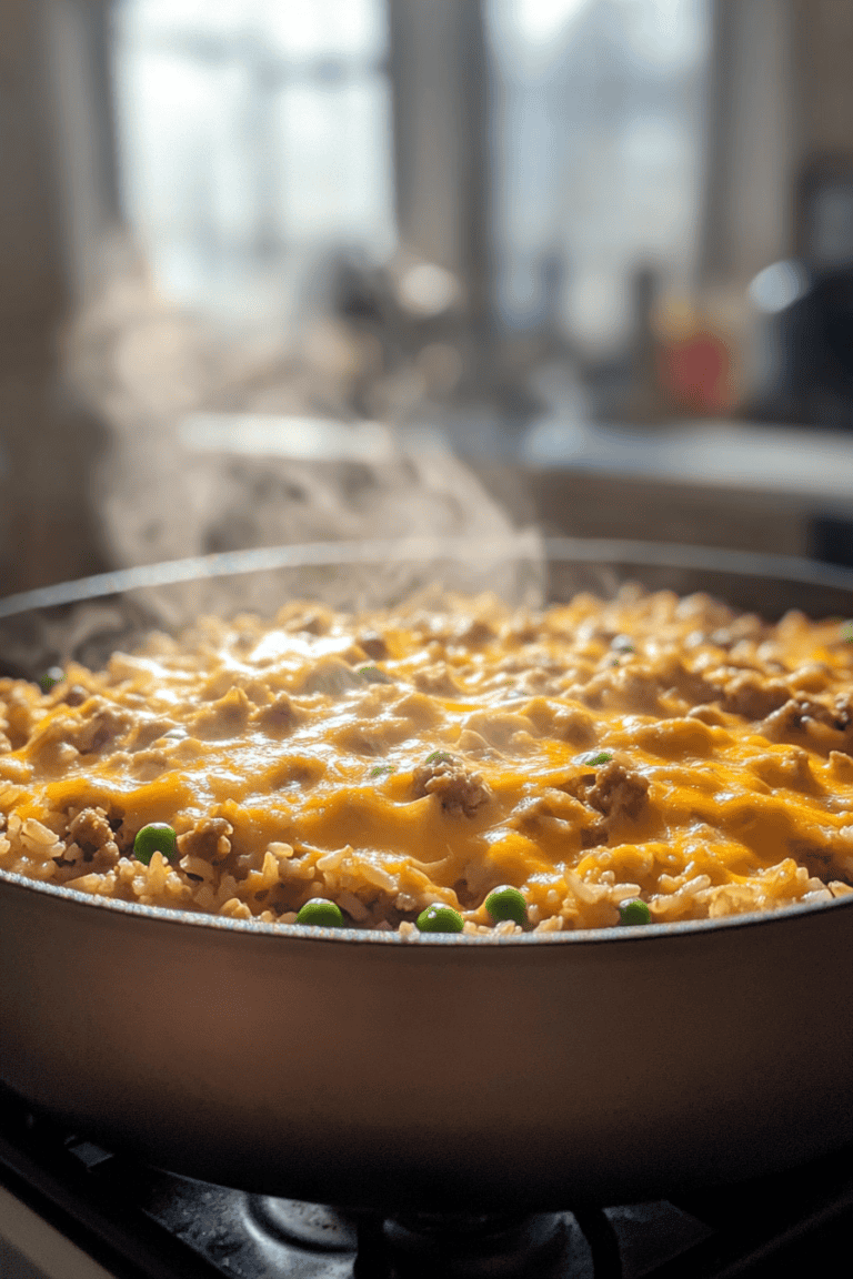 The Easiest One-Pot Cheesy Ground Beef and Rice Casserole You’ll Ever Make