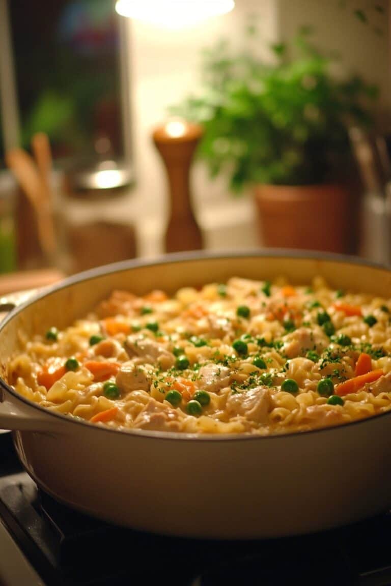 Comfort in a Bowl: One-Pot Chicken Pot Pie Noodles