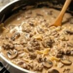 One-Pot Wonder: Easy Beef Stroganoff with Egg Noodles for Busy Moms