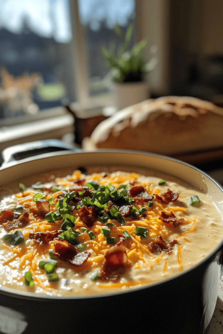 The Ultimate Comfort Food: One-Pot Loaded Baked Potato Soup That’ll Hug Your Soul