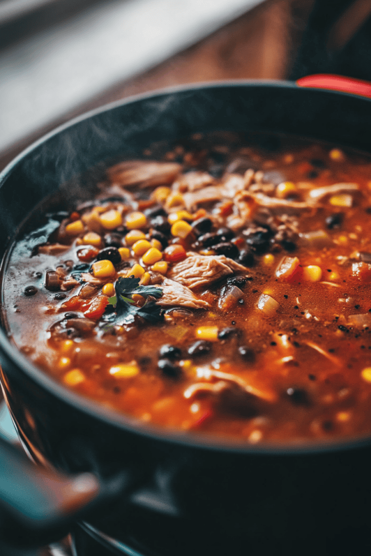 One-Pot Quick Chicken Tortilla Soup