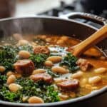 Hearty and Affordable: One-Pot Tuscan White Bean Soup with Kale and Sausage Recipe