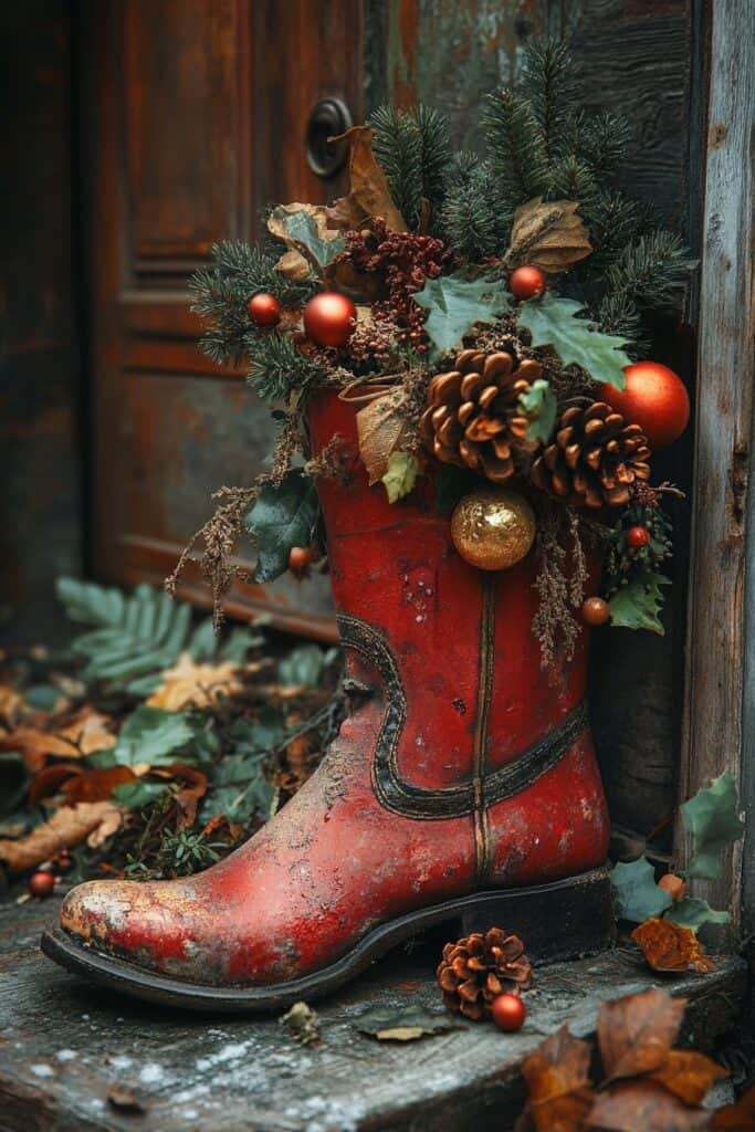 Christmas Entryway Ideas to Greet Your Guests 23